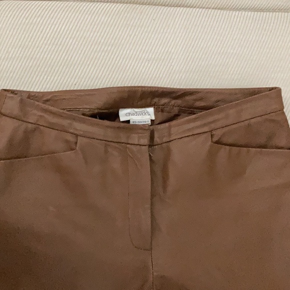 Caramel 100% Leather Fully Lined Pants also available in size 8 - Picture 3 of 4